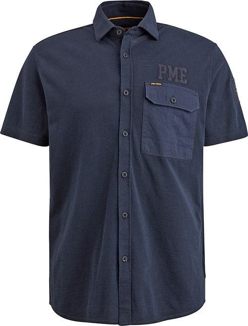 PME Legend Short Sleeve Hemd Jersey Piqué Navy Product