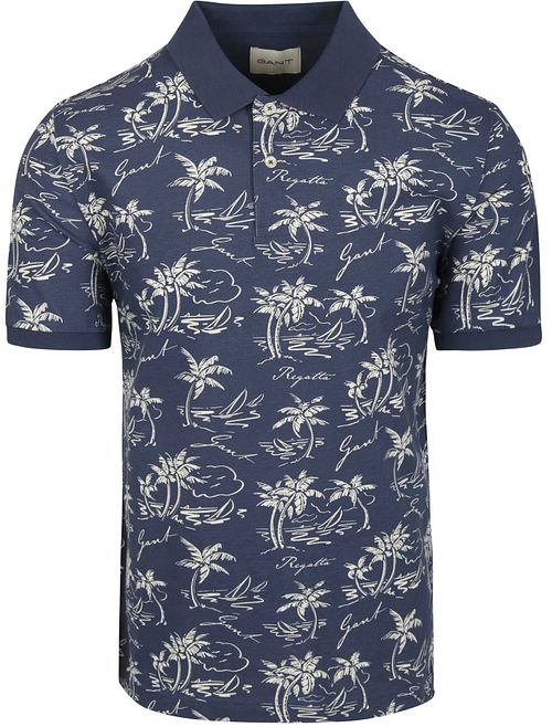 Gant - Polo Palm Impression Dusty Marine Product