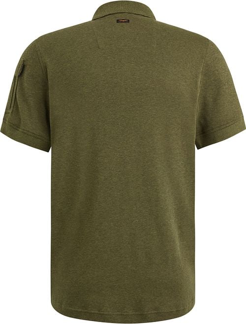 PME Legend Half-Zip Poloshirt Interlock Vert Olive Product / Achterkant