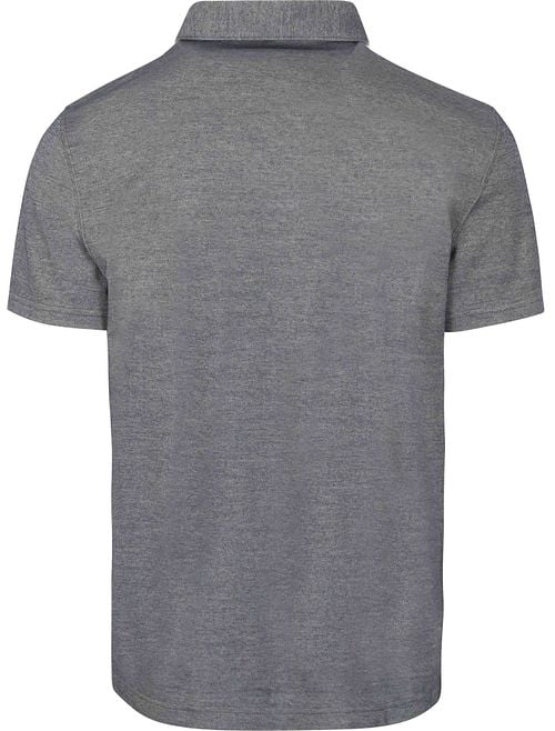 Profuomo Polo Shirt Luxury Knitted Melange Blue Product / Achterkant