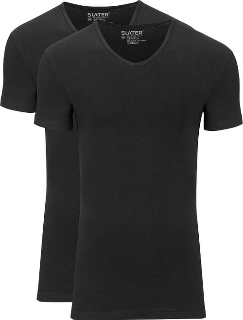 Slater 2-pack Stretch V-neck T-shirt Black Product