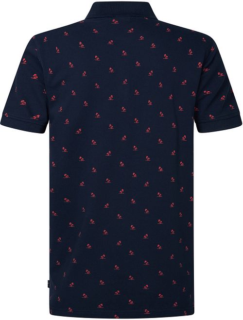 Petrol Polo Shirt Breeze Navy Product / Achterkant