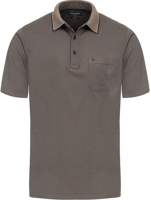 Casa Moda Polo Shirt Stretch Melange Taupe Product