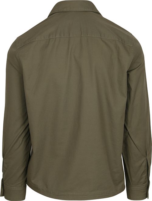 Marc O'Polo Overshirt Linen Blend Olive Green Product / Achterkant