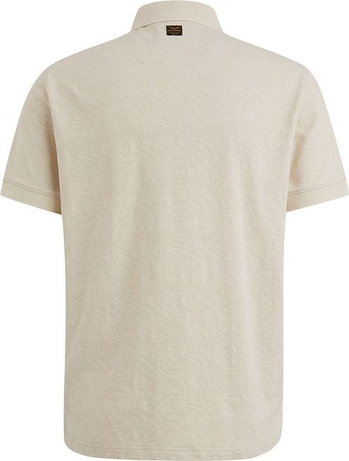 PME Legend Poloshirt Jacquard Jersey Ecru Product / Achterkant