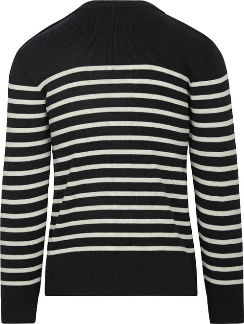Armor-Lux Paimpol Trui Wol Strepen Navy Product / Achterkant