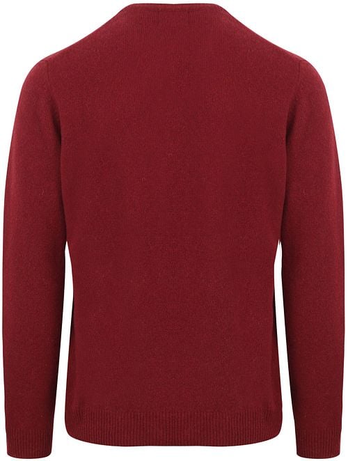 Suitable Lambswool Pullover V-Neck Bordeaux Product / Achterkant