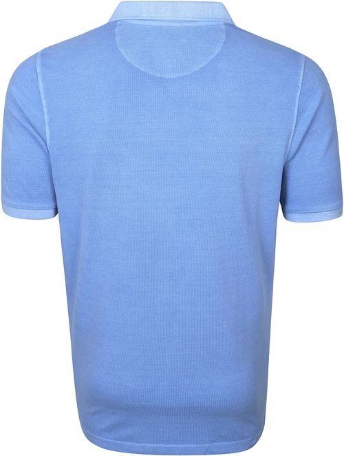 Suitable Respect Pete Polo Shirt Mid Blue Product / Achterkant