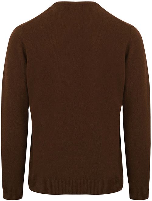 Suitable Pull Laine Col-V Marron Product / Achterkant