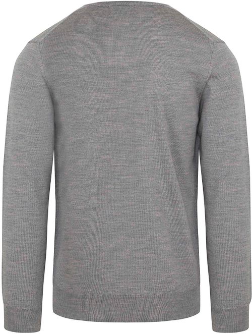 Suitable Pullover V-Neck Wool Grey Product / Achterkant