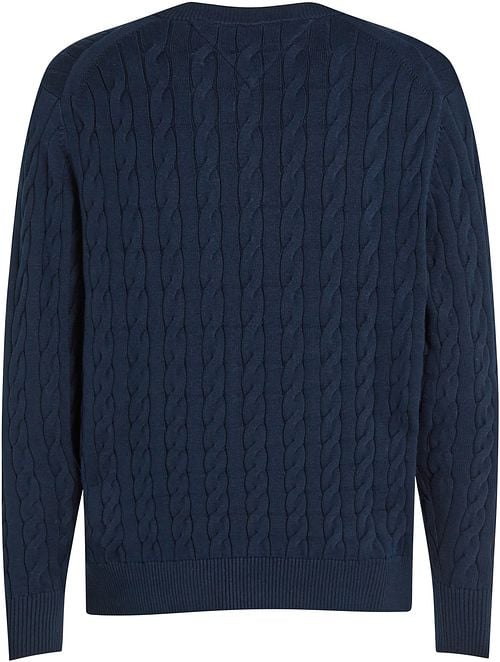 Tommy Hilfiger Pullover Cable Navy Product / Achterkant