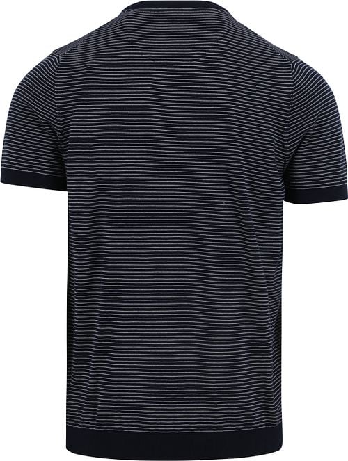 Blue Industry T Shirt Stripe Navy Product / Achterkant