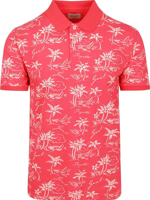 Gant Poloshirt Palm Print Watermelon Product