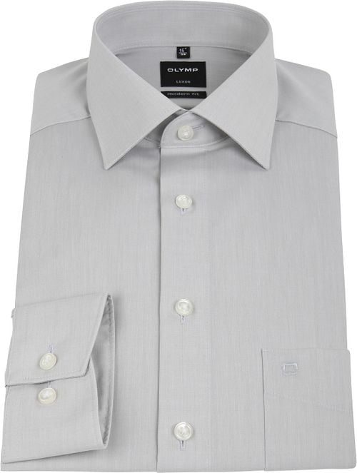OLYMP Luxor Overhemd Modern Fit Grijs Product / Detail