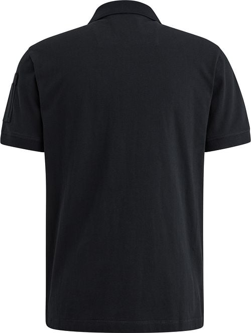 PME Legend Half-Zip Polo Shirt Piqué Interlock Navy Product / Achterkant