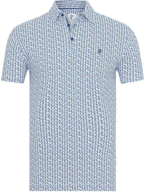 R2 Amsterdam Polo Piqué Impression Bleu Product
