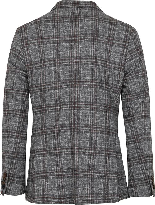Suitable Respect Sports Jacket Fame Jersey Plaid Flex Grey Product / Achterkant