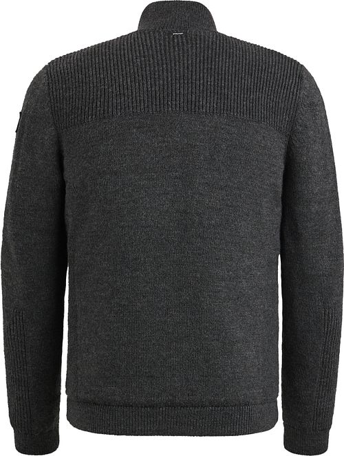 Vanguard Cardigan Wool Blend Anthracite Product / Achterkant