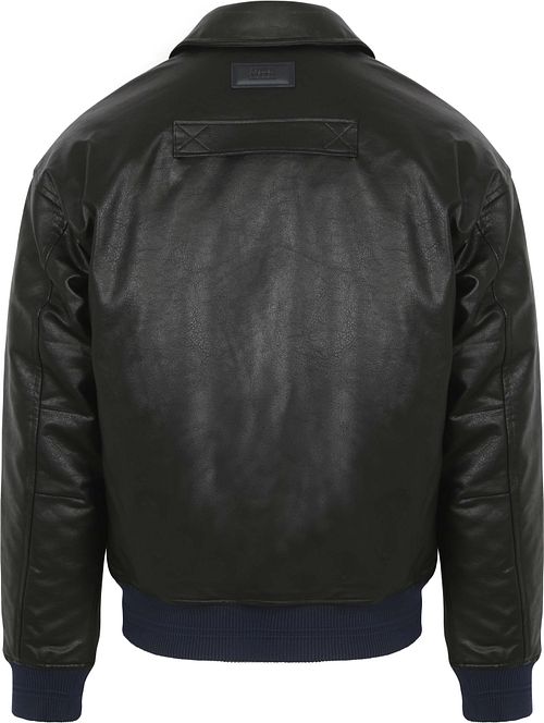 Scotch and Soda Faux Leather Bomberjack Black