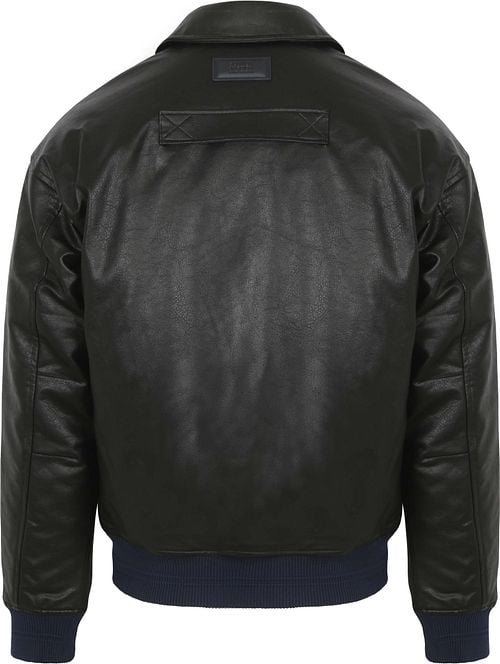 Scotch and Soda Faux Leather Bomberjack Noir