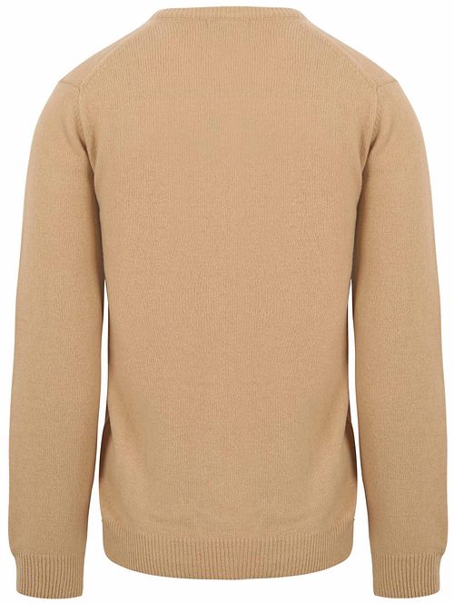 Suitable Pullover Wool V-Neck Beige Product / Achterkant