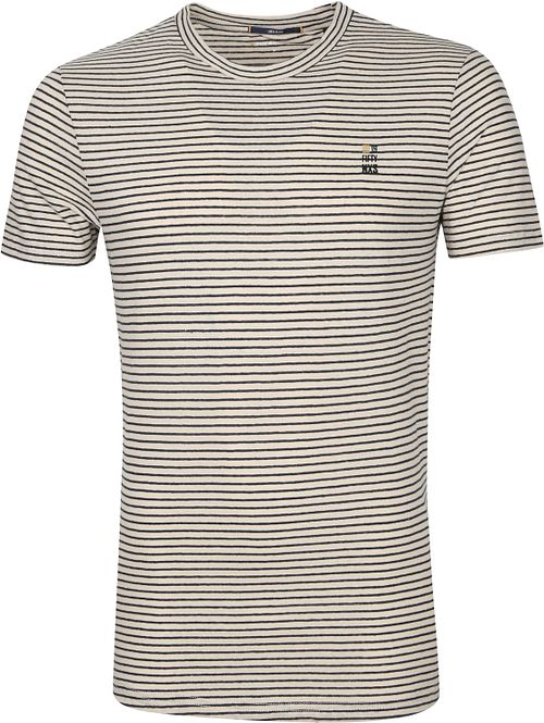 No Excess T Shirt Stripes Yarn Dye Beige Product