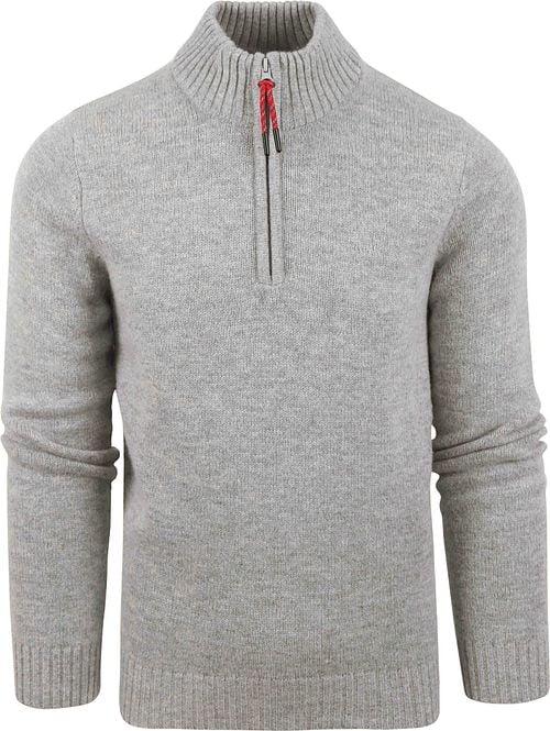 NZA Half Zip Trui Ohaeawai Wol Grijs Product