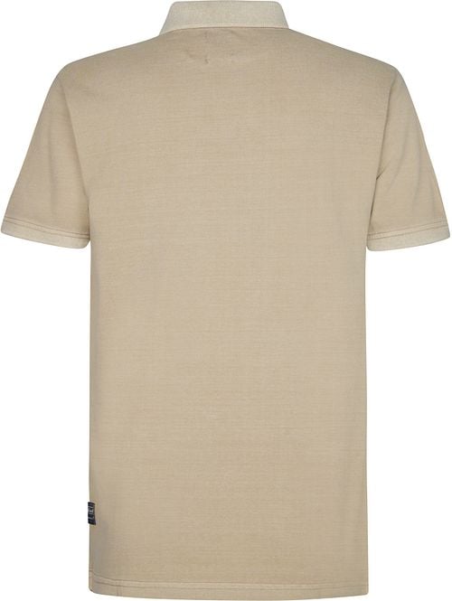 Petrol Piqué Polo Cayside Beige Product / Achterkant