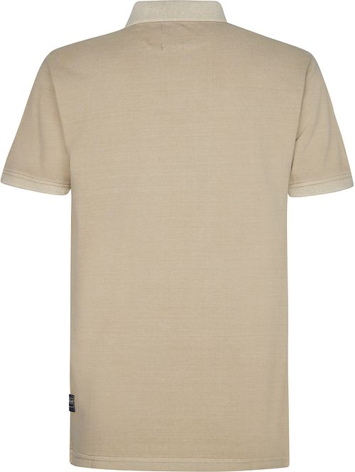 Petrol Piqué Polo Shirt Cayside Beige Product / Achterkant