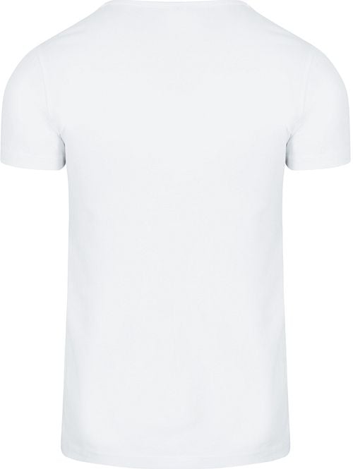 Suitable Otaru T-Shirt Brede Ronde Hals Wit 2-Pack Product / Achterkant