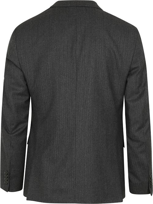 Suitable Prestige Sports Jacket Wool Herringbone Grey Product / Achterkant