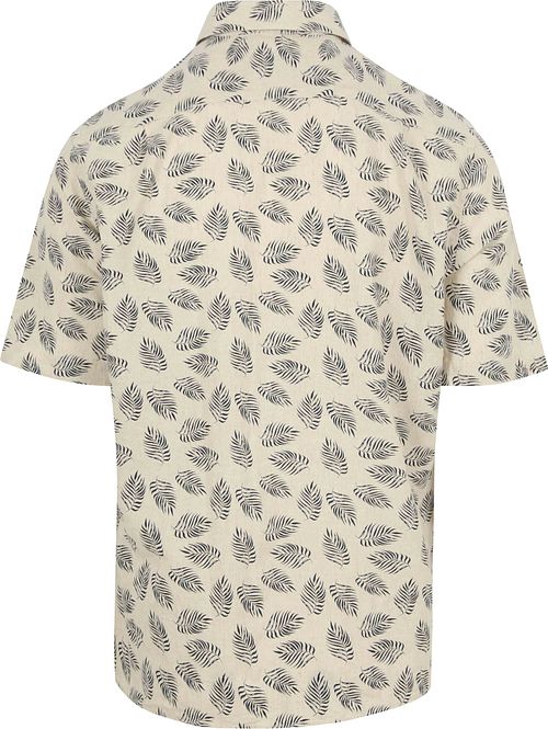 Suitable Short Sleeve Shirt Linen Sheng Blue Product / Achterkant