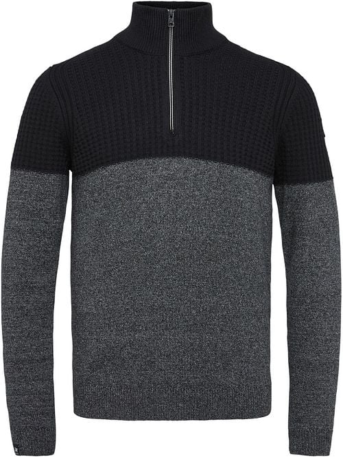 Vanguard Trui Half Zip Zwart Grijs Product