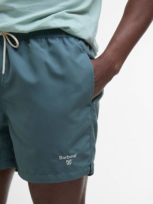 Barbour Shorts de Bain Logo Vintage Teal Model / Detail