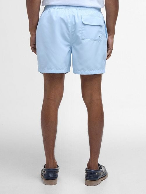 Barbour Swimshort Logo Light Blue Model / Achterkant