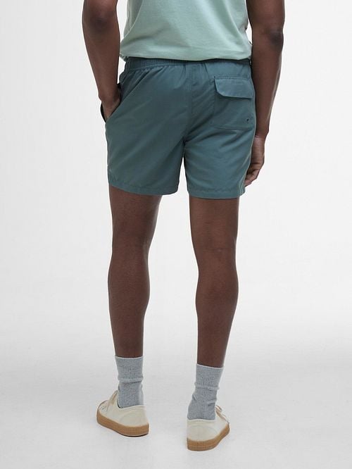 Barbour Zwemshort Logo Vintage Teal Model / Achterkant