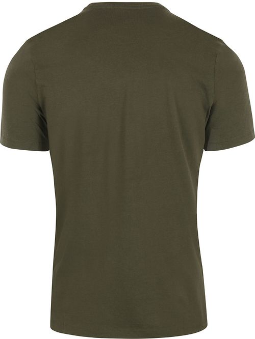 KnowledgeCotton Apparel T-shirt Olive Green Product / Achterkant