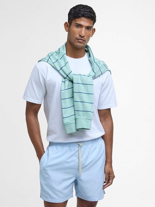 Barbour Swimshort Logo Light Blue Model / Voorkant