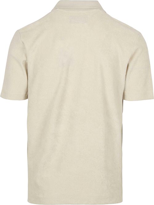 Marc O'Polo Polo Shirt Riva Terry Cloth Ecru Product / Achterkant