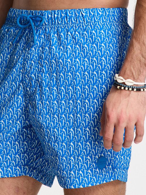 Shiwi Short de Bain Nick Wavy Coral Bleu Model / Detail