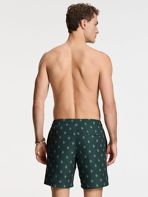 Shiwi Short de Bain Mike Sketched Coral Vert Foncé Model / Achterkant