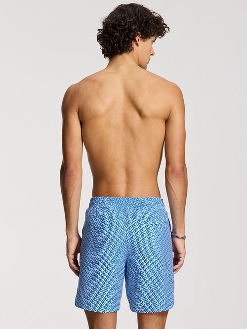 Shiwi Swimshorts Mike Geo Tile Cobalt Blue Model / Achterkant