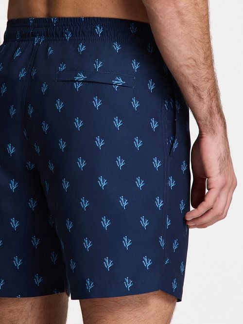 Shiwi Swimshorts Mike Sketched Coral Navy Model / Detail
