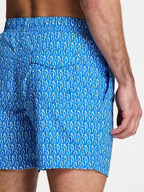 Shiwi Swimshorts Nick Wavy Coral Blue Model / Detail