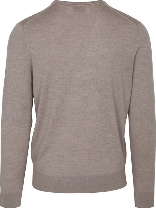 Suitable Merino Pullover V-Neck Greige Product / Achterkant