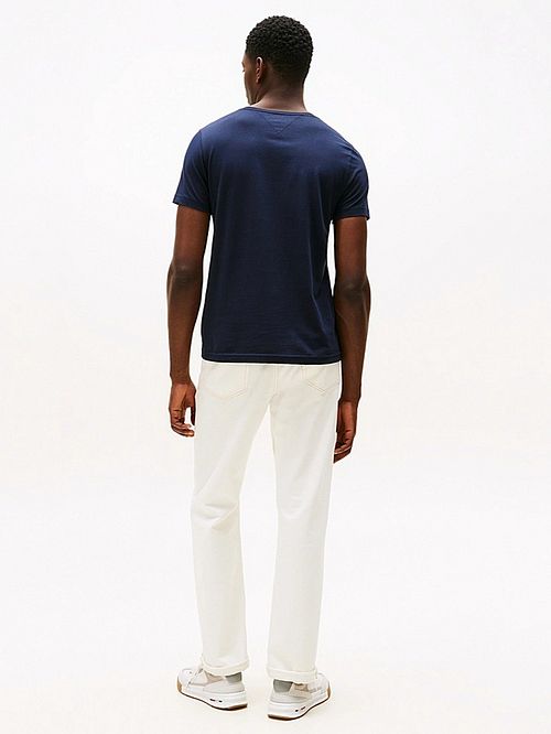 Tommy Hilfiger Logo T Shirt Navy Model / Achterkant