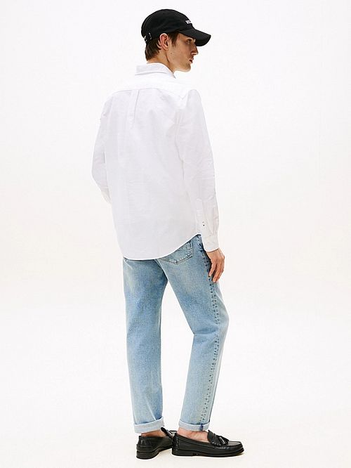 Tommy Hilfiger Oxford Hemd Wit Model / Achterkant