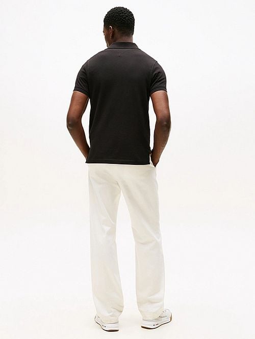 Tommy Hilfiger Core 1985 Polo Shirt Schwarz Model / Achterkant