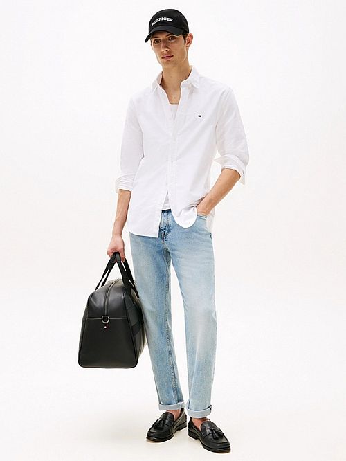 Tommy Hilfiger Oxford Hemd Wit Model / Voorkant