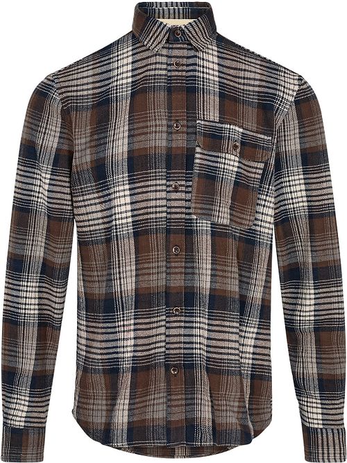 Anerkjendt Shirt Leif Checks Brown Navy Product